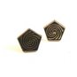 Vintage Gold Tone Cufflinks Swirl Signed Hickok U.S.A.