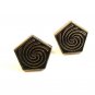 Vintage Gold Tone Cufflinks Swirl Signed Hickok U.S.A.