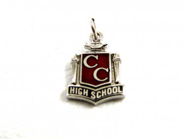 1960's C. C. High School Red Enameled Charm 61314