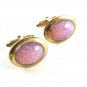 Vintage Goldtone & Faux Opals Cufflinks By Correct 11062013