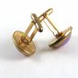 Vintage Goldtone & Faux Opals Cufflinks By Correct 11062013