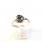 Sterling Silver & Venetian Art Glass Ring Size 9