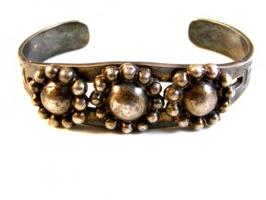 Vintage Southwest Sterling Silver Cuff Bracelet