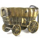 Vintage Goldtone Conestoga Wagon Belt Buckle Unbranded 73015
