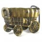 Vintage Goldtone Conestoga Wagon Belt Buckle Unbranded 73015
