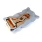 Vintage Silver & Gold Tone Cowboy Boots Belt Buckle by Chambers Made in U.S.A.