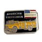 Vintage 1970's Enameled American Firefighter Belt Buckle 10282013