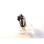 Vintage Sterling Silver Amythest Marcasites Ring Sz 8