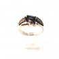 Vintage Sterling Silver Amythest Marcasites Ring Sz 8