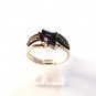 Vintage Sterling Silver Amythest Marcasites Ring Sz 8