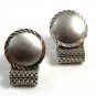 1970's True Vintage Silvertone Wrap Around Cufflinks Unmarked 102414