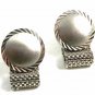 1970's True Vintage Silvertone Wrap Around Cufflinks Unmarked 102414