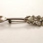 Vintage Sterling Silver Spoon Heart Clover Brooch
