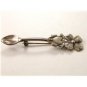 Vintage Sterling Silver Spoon Heart Clover Brooch