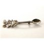 Vintage Sterling Silver Spoon Heart Clover Brooch