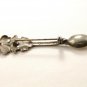 Vintage Sterling Silver Spoon Heart Clover Brooch