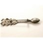 Vintage Sterling Silver Spoon Heart Clover Brooch