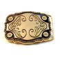 New Old Stock Gold Tone Western Cowboy Belt Buckle Made In USA