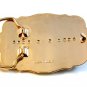 New Old Stock Gold Tone Western Cowboy Belt Buckle Made In USA
