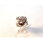 Vintage Sterling Silver Bling Cz Heart Ring Sz 6