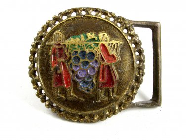 1970's Hebrew Tree of Life Bronze Belt Buckle Made In Israel No. 2 093014