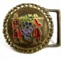 1970's Hebrew Tree of Life Bronze Belt Buckle Made In Israel No. 2 093014