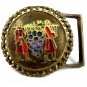 1970's Hebrew Tree of Life Bronze Belt Buckle Made In Israel No. 2 093014