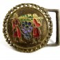 1970's Hebrew Tree of Life Bronze Belt Buckle Made In Israel No. 2 093014