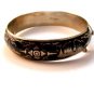 Vintage Siam Sterling Black Niello City In A Boat Bangle Bracelet