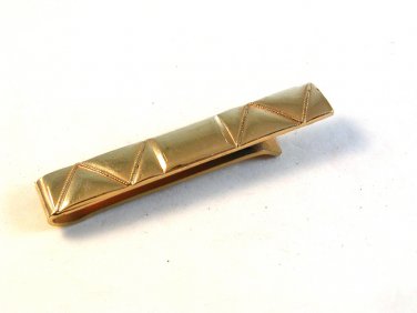 Vintage 1940's - 1950's Gold Tone Tie Clasp by Anson