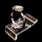 Sterling Silver & Abalone Heart Ring Size 7