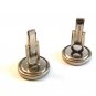Vintage Silver Tone & Red Cufflinks