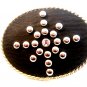 Leather Silver Studs & Rhinestone Western Belt Buckle