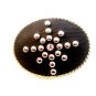 Leather Silver Studs & Rhinestone Western Belt Buckle