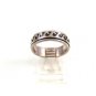 Mans Sterling Silver Worry Spinner Scalloped Ring Size 12 1/2 04152014