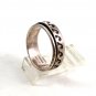 Mans Sterling Silver Worry Spinner Scalloped Ring Size 12 1/2 04152014