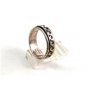 Mans Sterling Silver Worry Spinner Scalloped Ring Size 12 1/2 04152014