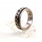 Mans Sterling Silver Worry Spinner Scalloped Ring Size 12 1/2 04152014