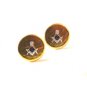 Vintage Gold Tone & Silver Tone Round Masonic Cufflinks