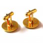Vintage Gold Tone & Silver Tone Round Masonic Cufflinks