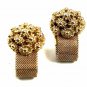 True Vintage Fancy Dress Up Goldtone Wrap Around Cufflinks Unmarked 101614