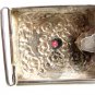 Ladies Handmade Sterling Silver & Garnet Belt Buckle Unmarked 101614