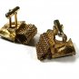 Vintage Goldtone & Purple Wrap Around Cufflinks Unbranded 71215