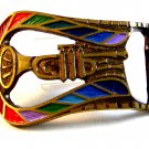 1970's Enameled Trumpet Belt Belt Buckle by Phila-House
