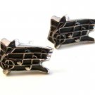 Vintage Silver Tone Musical Note Cufflinks by Hickok U.S.A.