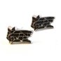Vintage Silver Tone Musical Note Cufflinks by Hickok U.S.A.