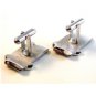 Vintage Silver Tone Musical Note Cufflinks by Hickok U.S.A.