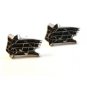 Vintage Silver Tone Musical Note Cufflinks by Hickok U.S.A.