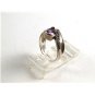 Sterling Silver Amythest Marcasites Ring Size 7