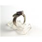 Sterling Silver Amythest Marcasites Ring Size 7
